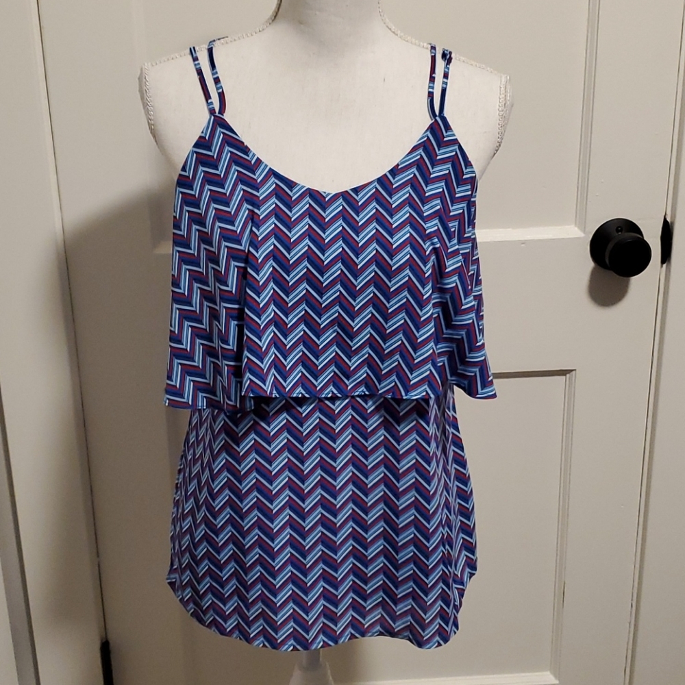 Charming Charlie red, white, and blue tank